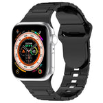 سوار ساعة سيليكون بأسلوب درع مع إبزيم مربع، لـ Apple Watch 3 مقاس 42مم، لـ Apple Watch 2 مقاس 42مم، لـ Apple Watch 2 مقاس 38مم