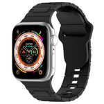 سوار ساعة سيليكون بأسلوب درع مع إبزيم مربع، لـ Apple Watch 3 مقاس 42مم، لـ Apple Watch 2 مقاس 42مم، لـ Apple Watch 2 مقاس 38مم