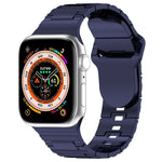 Square Buckle Armor Style Silicone Watch Band, For Apple Watch 42mm, For Apple Watch 38mm, For Apple Watch Ultra 2 49mm