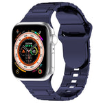 Square Buckle Armor Style Silicone Watch Band, For Apple Watch 42mm, For Apple Watch 38mm, For Apple Watch Ultra 2 49mm