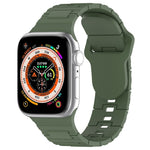 Square Buckle Armor Style Silicone Watch Band, For Apple Watch 42mm, For Apple Watch 38mm, For Apple Watch Ultra 2 49mm
