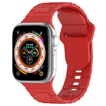 Square Buckle Armor Style Silicone Watch Band, For Apple Watch 42mm, For Apple Watch 38mm, For Apple Watch Ultra 2 49mm