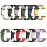 Square Buckle Armor Style Silicone Watch Band, For Apple Watch 8 45mm, For Apple Watch SE 2022 40mm, For Apple Watch SE 2022 44mm