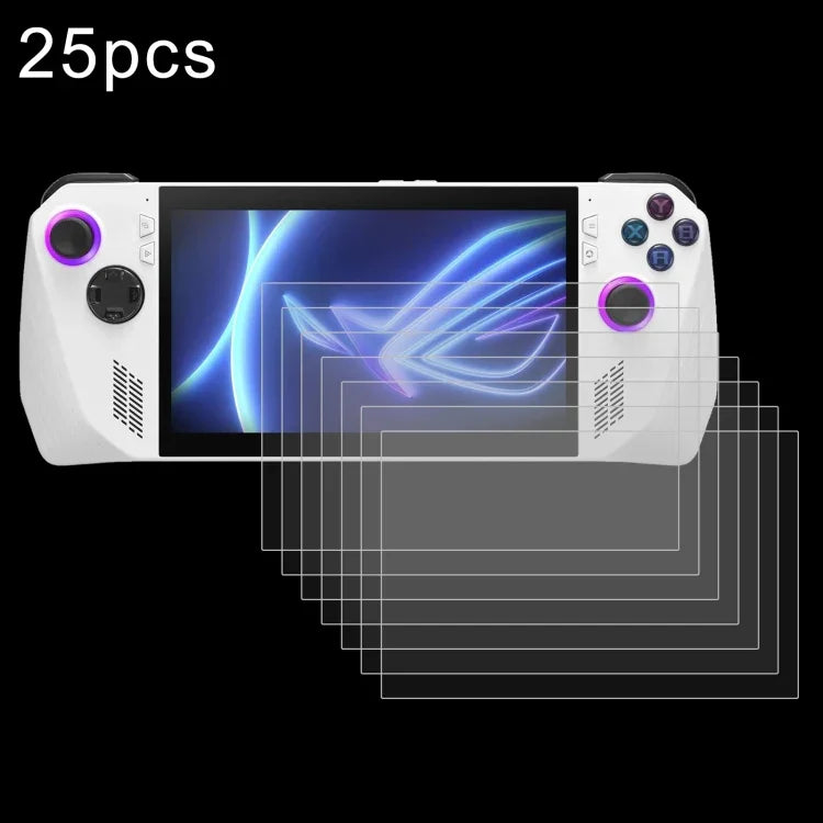 25 قطعة من فيلم زجاج مقسى مقاوم للانفجار 9H بسماكة 0.3 مم، لجهاز ASUS Xbox Ally 7.0 بوصة 2025، لجهاز ASUS Rog Ally X 7.0، لجهاز ASUS ROG Ally