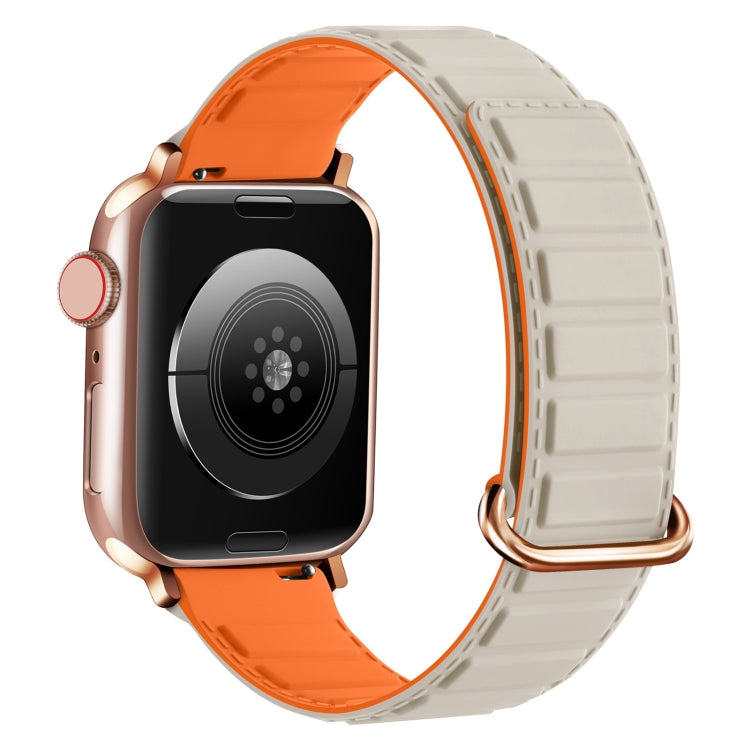 سوار ساعة سيليكون مغناطيسي مع إبزيم عكسي، لسلسلة Apple Watch 7 مقاس 41 مم، لسلسلة Apple Watch 7 مقاس 45 مم، لسلسلة Apple Watch SE مقاس 40 مم