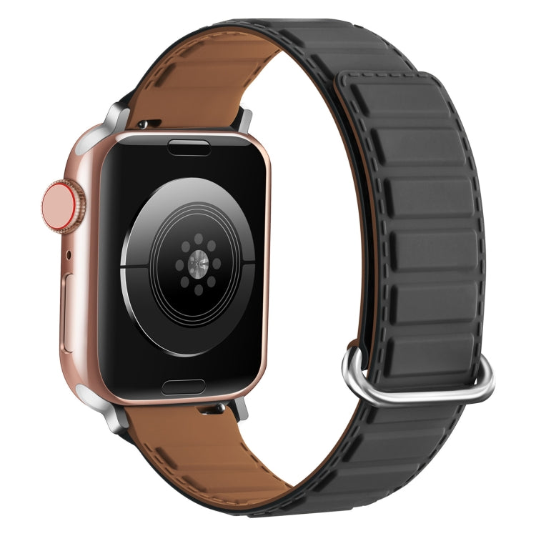 سوار ساعة سيليكون مغناطيسي مع إبزيم عكسي، لسلسلة Apple Watch SE مقاس 44 مم، لسلسلة Apple Watch 6 مقاس 40 مم، لسلسلة Apple Watch 6 مقاس 44 مم