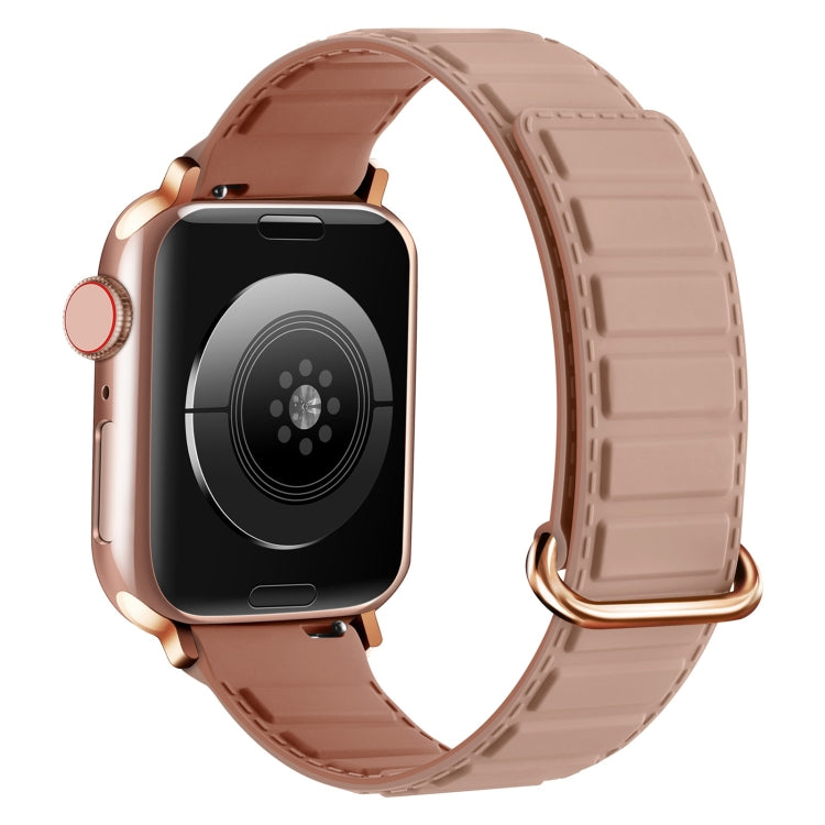 سوار ساعة سيليكون مغناطيسي مع إبزيم عكسي، لسلسلة Apple Watch SE مقاس 44 مم، لسلسلة Apple Watch 6 مقاس 40 مم، لسلسلة Apple Watch 6 مقاس 44 مم