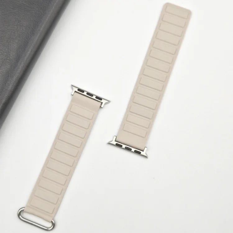 Reverse Buckle Magnetic Silicone Watch Band, For Apple Watch 38mm