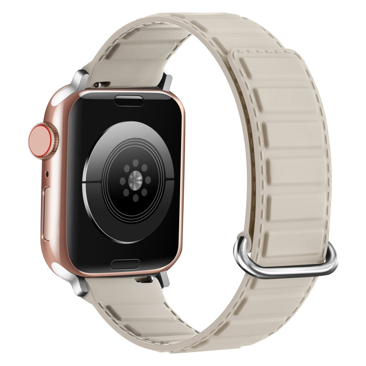 Reverse Buckle Magnetic Silicone Watch Band, For Apple Watch Series 9 41mm, For Apple Watch Ultra 49mm, For Apple Watch Series 8 41mm