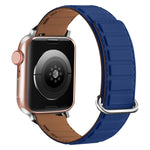 سوار ساعة سيليكون مغناطيسي بإبزيم عكسي، لسلسلة Apple Watch 10 مقاس 46 مم، لسلسلة Apple Watch 10 مقاس 42 مم، لسلسلة Apple Watch SE 2023 مقاس 44 مم