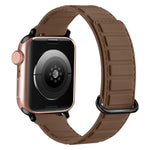 سوار ساعة سيليكون مغناطيسي بإبزيم عكسي، لسلسلة Apple Watch 10 مقاس 46 مم، لسلسلة Apple Watch 10 مقاس 42 مم، لسلسلة Apple Watch SE 2023 مقاس 44 مم