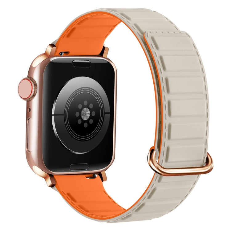 سوار ساعة سيليكون مغناطيسي بإبزيم عكسي، لسلسلة Apple Watch 10 مقاس 46 مم، لسلسلة Apple Watch 10 مقاس 42 مم، لسلسلة Apple Watch SE 2023 مقاس 44 مم