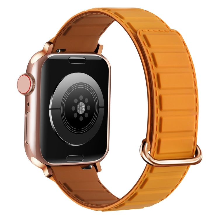 سوار ساعة سيليكون مغناطيسي بإبزيم عكسي، لسلسلة Apple Watch 10 مقاس 46 مم، لسلسلة Apple Watch 10 مقاس 42 مم، لسلسلة Apple Watch SE 2023 مقاس 44 مم