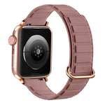 سوار ساعة سيليكون مغناطيسي بإبزيم عكسي، لسلسلة Apple Watch 10 مقاس 46 مم، لسلسلة Apple Watch 10 مقاس 42 مم، لسلسلة Apple Watch SE 2023 مقاس 44 مم