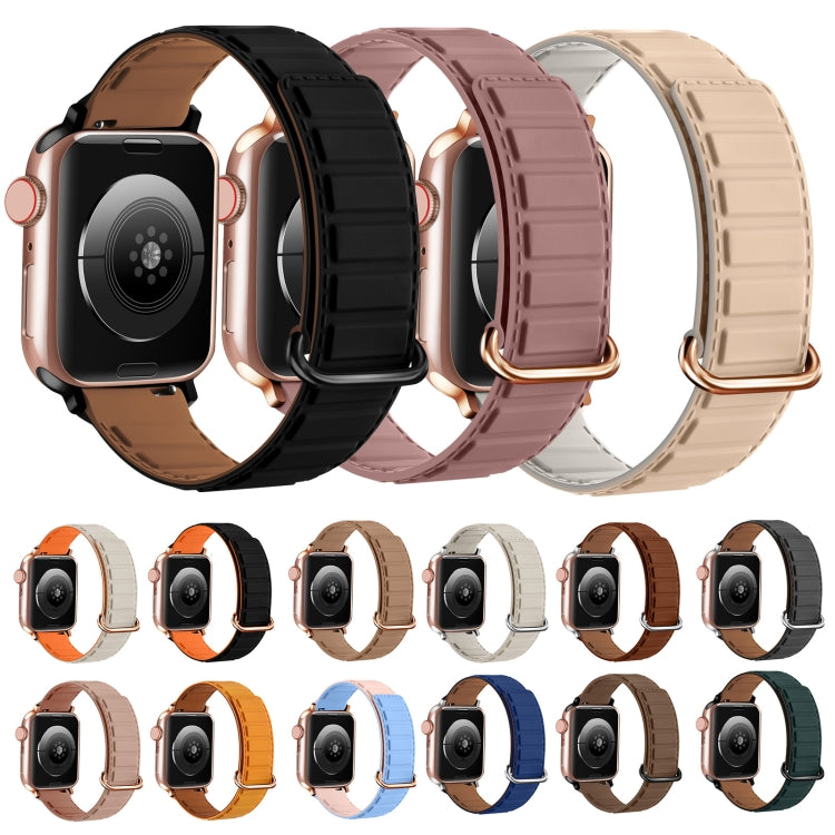 سوار ساعة سيليكون مغناطيسي مع إبزيم عكسي، لسلسلة Apple Watch 7 مقاس 41 مم، لسلسلة Apple Watch 7 مقاس 45 مم، لسلسلة Apple Watch SE مقاس 40 مم