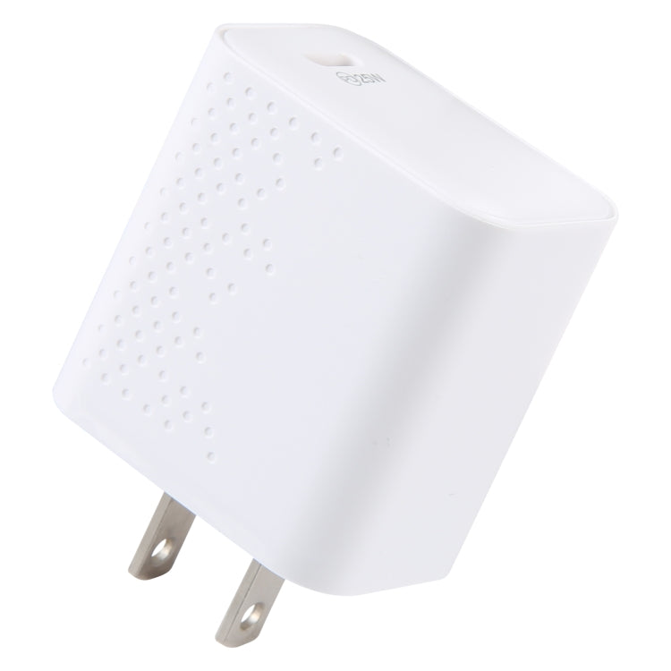 شاحن سفر LZ-105PD بقوة 25 واط بمنفذي USB-C / Type-C بنمط نقطي، قابس الولايات المتحدة، قابس الاتحاد الأوروبي