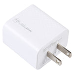 شاحن سفر LZ-105PD بقوة 25 واط بمنفذي USB-C / Type-C بنمط نقطي، قابس الولايات المتحدة، قابس الاتحاد الأوروبي