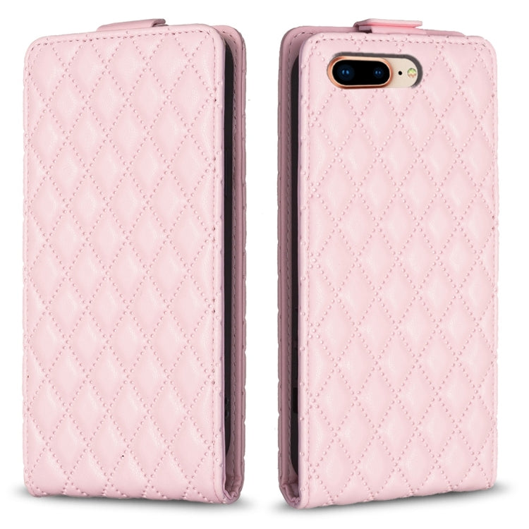 Diamond Lattice Vertical Flip Leather Phone Case, For iPhone 7 Plus / 8 Plus