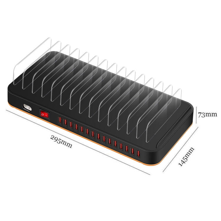 محطة شحن ذكية WLX-815P بقدرة 180 واط مع 15 منفذ USB وشاحن سريع مع حامل، 180 واط قابس أمريكي، 180 واط قابس أوروبي، 180 واط قابس بريطاني، 180 واط قابس أسترالي