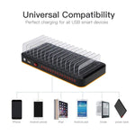 محطة شحن ذكية WLX-815P بقدرة 180 واط مع 15 منفذ USB وشاحن سريع مع حامل، 180 واط قابس أمريكي، 180 واط قابس أوروبي، 180 واط قابس بريطاني، 180 واط قابس أسترالي