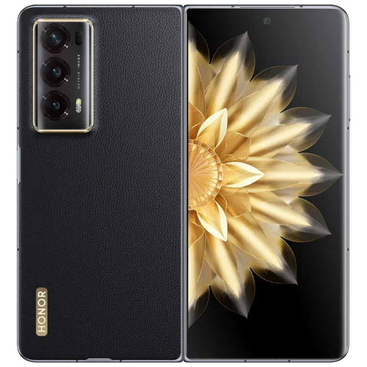 Honor Magic V2 Ultimate 5G، شاشة 7.92 بوصة + 6.43 بوصة MagicOS 7.2 معالج Snapdragon 8 Gen2 ثماني النواة حتى 3.36 جيجاهرتز، الشبكة: 5G، OTG، لا يدعم Google Play، 16 جيجابايت + 1 تيرابايت
