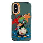 غطاء هاتف من سلسلة لوحات الزيت بنقشة حيوانات، PC + TPU، لهاتف iPhone XS Max