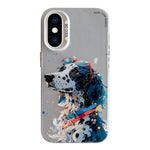 غطاء هاتف من سلسلة لوحات الزيت بنقشة حيوانات، PC + TPU، لهاتف iPhone XS Max