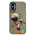 غطاء هاتف من سلسلة لوحات الزيت بنقشة حيوانات، PC + TPU، لهاتف iPhone XS Max