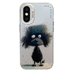 غطاء هاتف من سلسلة لوحات الزيت بنقشة حيوانات، PC + TPU، لهاتف iPhone XS Max