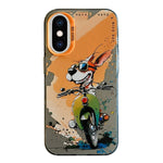 غطاء هاتف من سلسلة لوحات الزيت بنقشة حيوانات، PC + TPU، لهاتف iPhone XS Max
