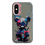غطاء هاتف من سلسلة لوحات الزيت بنقشة حيوانات، PC + TPU، لهاتف iPhone XS Max