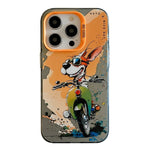 غطاء هاتف من PC + TPU بنقشة لوحات زيتية بنمط حيوانات، لهاتف iPhone 16 Pro Max