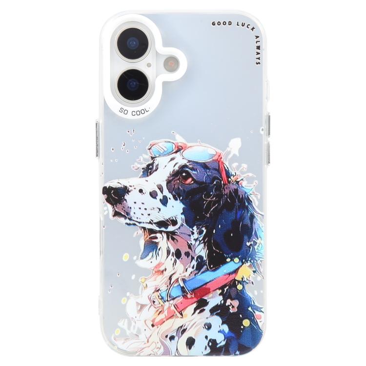 غطاء هاتف من PC + TPU بنقشة لوحات زيتية بنمط حيوانات، لهاتف iPhone Air