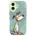 غطاء هاتف من PC + TPU بنقشة لوحات زيتية بنمط حيوانات، لهاتف iPhone Air
