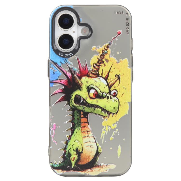 غطاء هاتف من PC + TPU بنقشة لوحات زيتية بنمط حيوانات، لهاتف iPhone Air