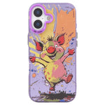 غطاء هاتف من PC + TPU بنقشة لوحات زيتية بنمط حيوانات، لهاتف iPhone Air