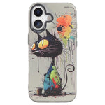 غطاء هاتف من PC + TPU بنقشة لوحات زيتية بنمط حيوانات، لهاتف iPhone Air