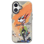 غطاء هاتف من PC + TPU بنقشة لوحات زيتية بنمط حيوانات، لهاتف iPhone Air