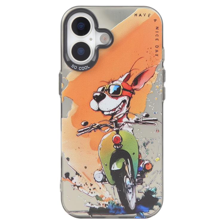 غطاء هاتف من PC + TPU بنقشة لوحات زيتية بنمط حيوانات، لهاتف iPhone Air