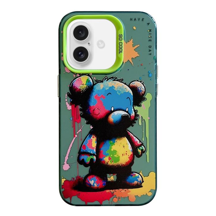 غطاء هاتف من PC + TPU بنقشة لوحات زيتية بنمط حيوانات، لهاتف iPhone Air