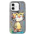 غطاء هاتف من PC + TPU بنقشة لوحات زيتية بنمط حيوانات، لهاتف iPhone Air