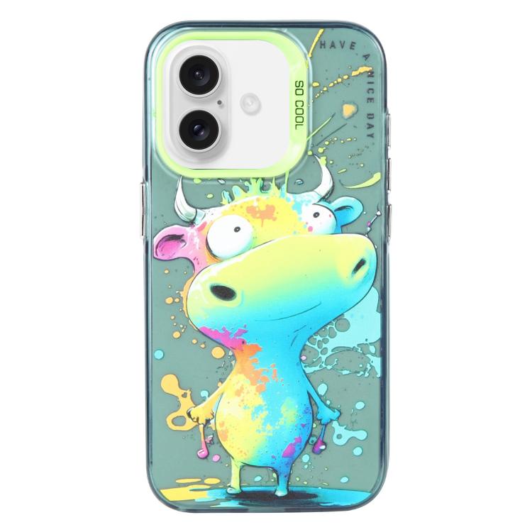 غطاء هاتف من PC + TPU بنقشة لوحات زيتية بنمط حيوانات، لهاتف iPhone Air
