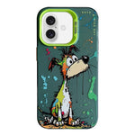 غطاء هاتف من PC + TPU بنقشة لوحات زيتية بنمط حيوانات، لهاتف iPhone Air