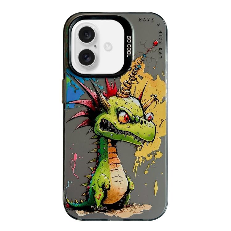 غطاء هاتف من PC + TPU بنقشة لوحات زيتية بنمط حيوانات، لهاتف iPhone Air