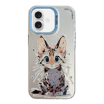 غطاء هاتف من PC + TPU بنقشة لوحات زيتية بنمط حيوانات، لهاتف iPhone Air