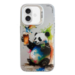 غطاء هاتف من PC + TPU بنقشة لوحات زيتية بنمط حيوانات، لهاتف iPhone Air