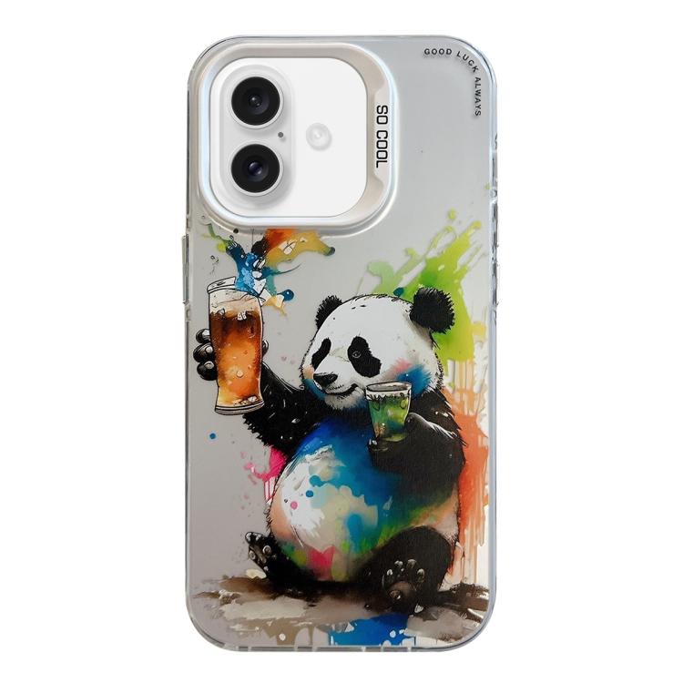 غطاء هاتف من PC + TPU بنقشة لوحات زيتية بنمط حيوانات، لهاتف iPhone Air