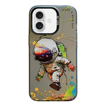 غطاء هاتف من PC + TPU بنقشة لوحات زيتية بنمط حيوانات، لهاتف iPhone Air