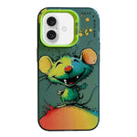 غطاء هاتف من PC + TPU بنقشة لوحات زيتية بنمط حيوانات، لهاتف iPhone Air