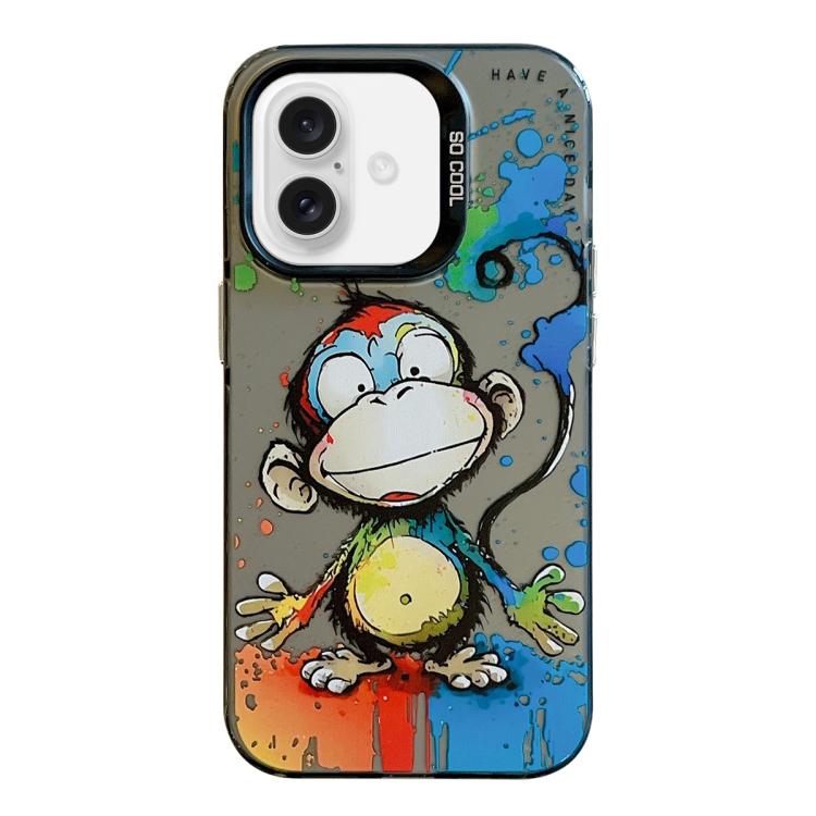 غطاء هاتف من PC + TPU بنقشة لوحات زيتية بنمط حيوانات، لهاتف iPhone Air